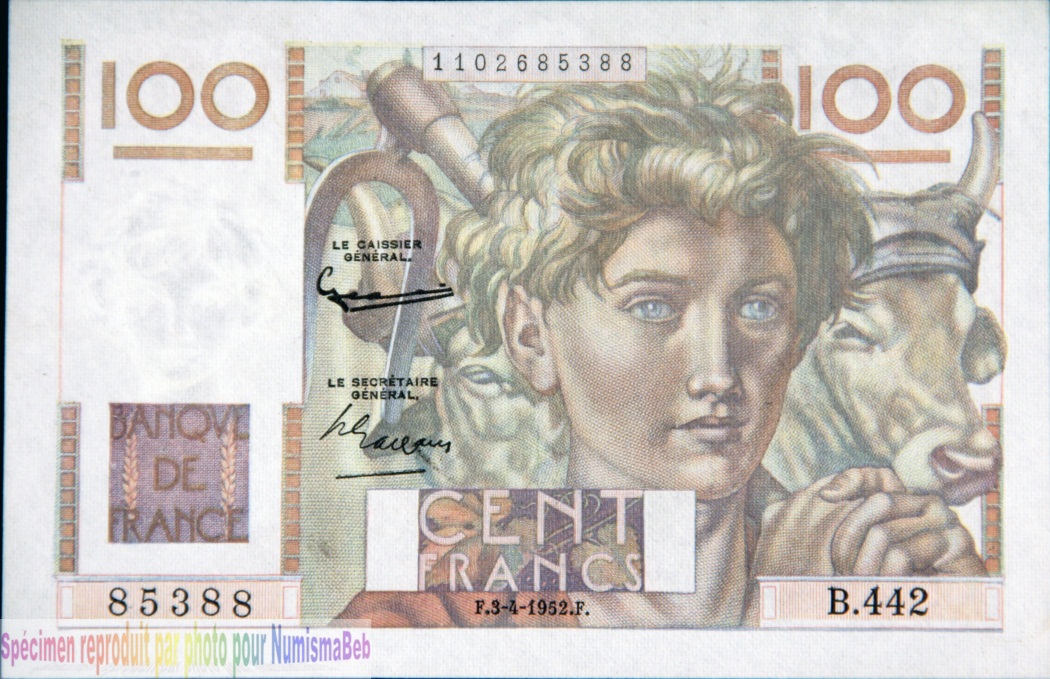 100 Francs Paysan type 1945